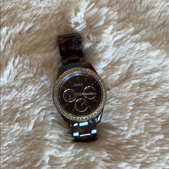 Turtle Shell Fossil Watch - Picture 2 of 8